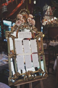 Mirror wedding table plan