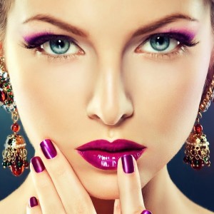 Purple makeup