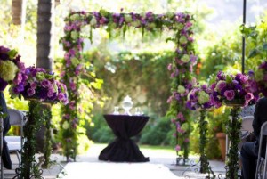 purple wedding ceremony