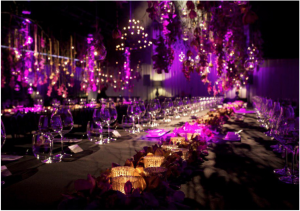 purple wedding decor