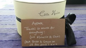 Michelle & Chris thank you gift