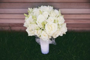 Annie's white bridal bouquet