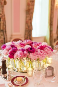MLWP pink peony centrepiece