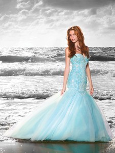 Ariel-Aqua gown