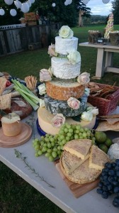 Cheila & Dom's cheese wedding cake