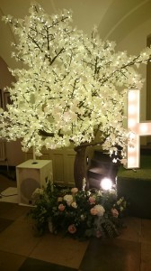 Wedding venue light tree